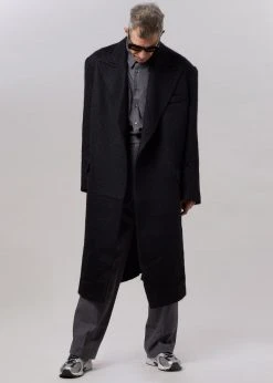 The Frankie Shop CLOTHING John Oversized Coat - Black