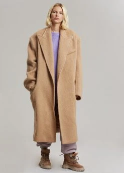 The Frankie Shop CLOTHING John Oversized Coat - Camel