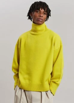 The Frankie Shop Joya Roll Neck Sweater - Citron