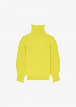 The Frankie Shop Joya Roll Neck Sweater - Citron