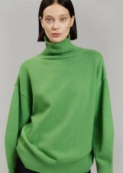 The Frankie Shop Joya Roll Neck Sweater - Kermit CLOTHING