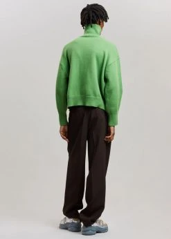 The Frankie Shop Joya Roll Neck Sweater - Kermit CLOTHING