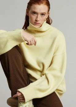 The Frankie Shop CLOTHING Joya Roll Neck Sweater - Lemon
