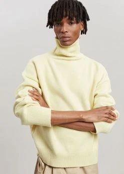 The Frankie Shop CLOTHING Joya Roll Neck Sweater - Lemon