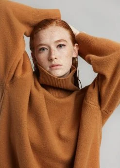 The Frankie Shop CLOTHING Joya Roll Neck Sweater - Terra Cotta