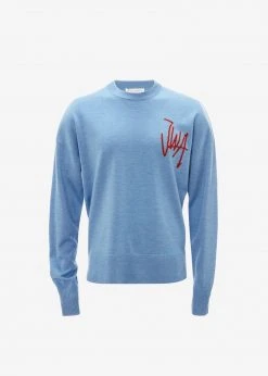 JW Anderson JWA Crewneck Jumper - Light Blue