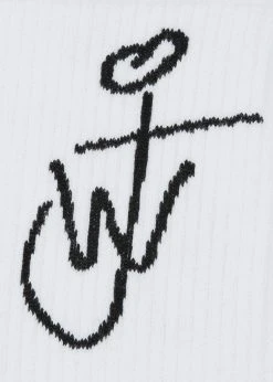 ACCESSORIES JW Anderson Logo Short Ankle Socks - White/Black