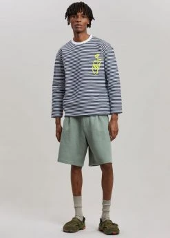 Men JW Anderson Long Sleeve Crewneck Tee - Black/White