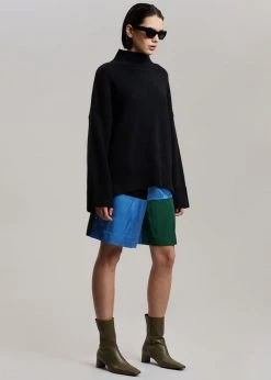 Men JW Anderson Panelled Boxing Shorts - Blue/Black