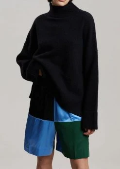 Men JW Anderson Panelled Boxing Shorts - Blue/Black