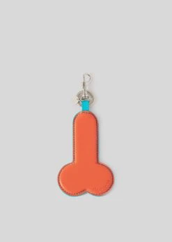 JW Anderson Penis Keyring - Orange/Aqua ACCESSORIES