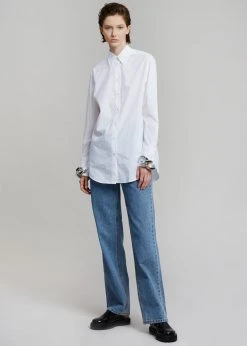 JW Anderson Silver Chain Link Shirt - White CLOTHING