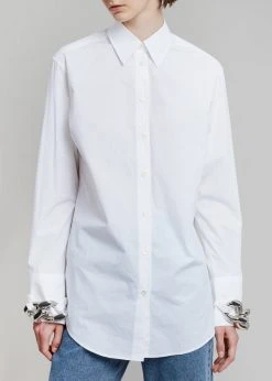 JW Anderson Silver Chain Link Shirt - White CLOTHING