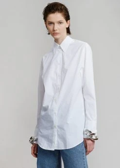 JW Anderson Silver Chain Link Shirt - White CLOTHING