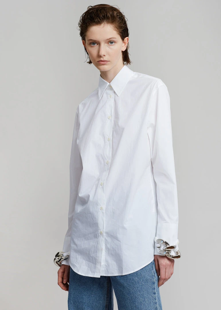 JW Anderson Silver Chain Link Shirt - White CLOTHING