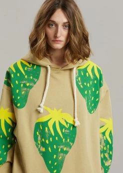 JW Anderson Strawberry Hoodie - Natural/Green