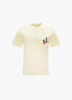 CLOTHING JW Anderson Swan Embroidered Logo T-Shirt - Yellow