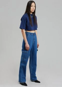 Varial Kai Cargo Denim Pants - Medium Wash
