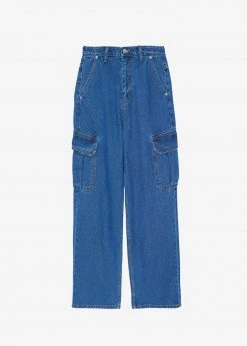 Varial Kai Cargo Denim Pants - Medium Wash