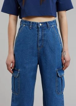 Varial Kai Cargo Denim Pants - Medium Wash