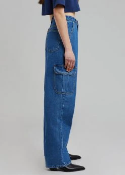 Varial Kai Cargo Denim Pants - Medium Wash