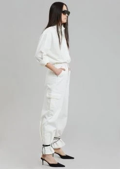 Varial Kai Cargo Denim Pants - White CLOTHING
