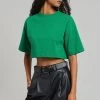 The Frankie Shop Karina Cropped T-Shirt - Green