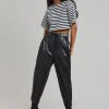 The Frankie Shop CLOTHING Karina Cropped T-Shirt - Navy/Off White