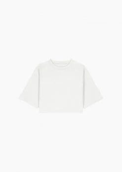 The Frankie Shop CLOTHING Karina Cropped T-Shirt - White