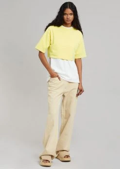 The Frankie Shop CLOTHING Karina Cropped T-Shirt - Yellow