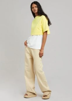 The Frankie Shop CLOTHING Karina Cropped T-Shirt - Yellow