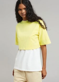 The Frankie Shop CLOTHING Karina Cropped T-Shirt - Yellow