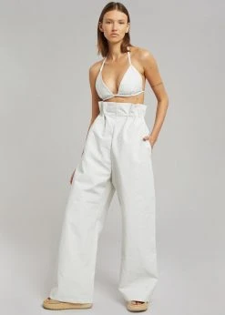 KASSL Editions KASSL Edition Coated Bikini Top - White CLOTHING