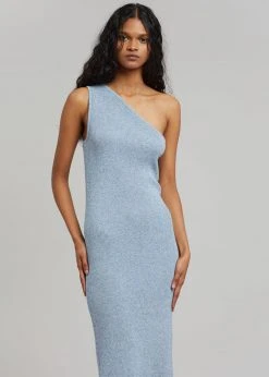 The Frankie Shop Kawa Knit Dress - Blue