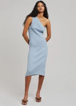 The Frankie Shop Kawa Knit Dress - Blue