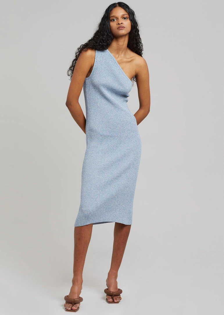 The Frankie Shop Kawa Knit Dress - Blue