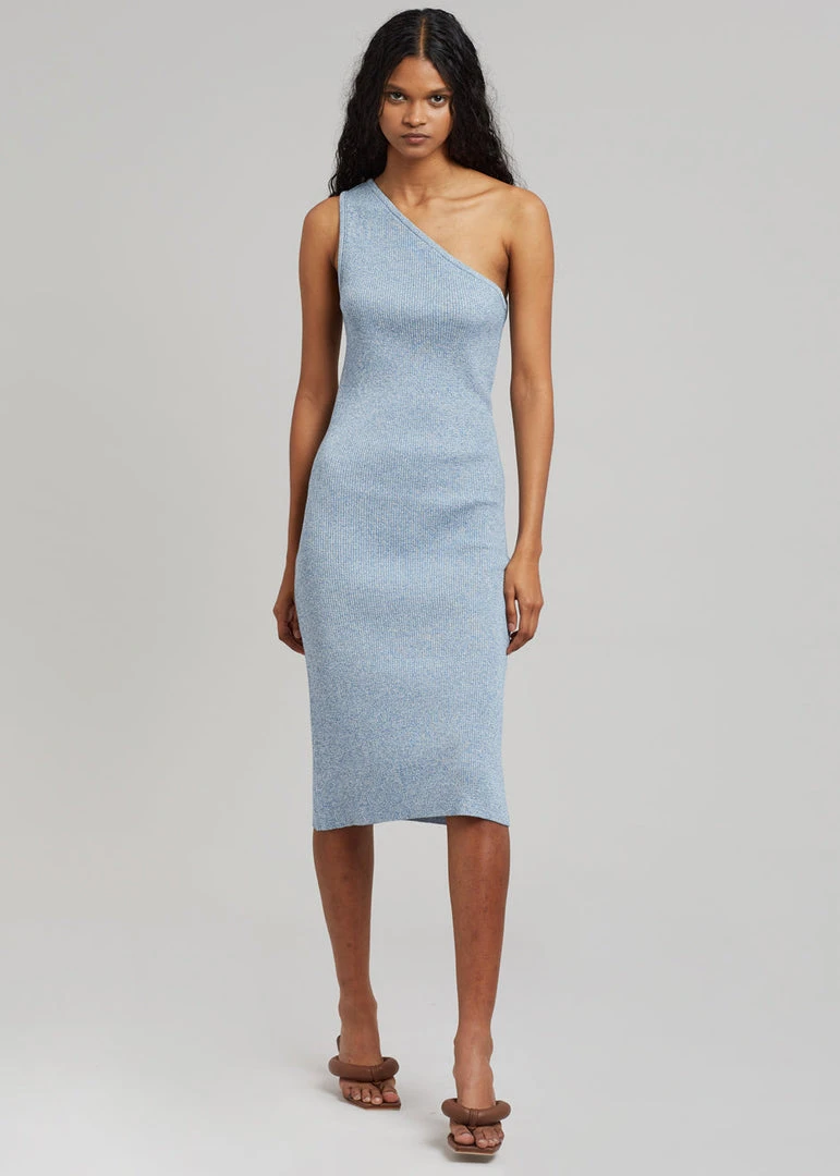 The Frankie Shop Kawa Knit Dress - Blue
