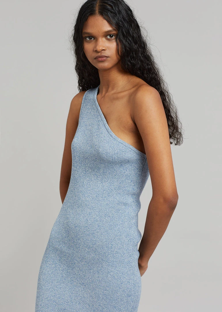 The Frankie Shop Kawa Knit Dress - Blue