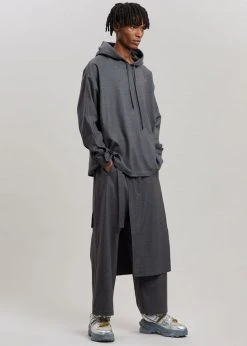 The Frankie Shop Men Keanu Wrap Pants - Charcoal