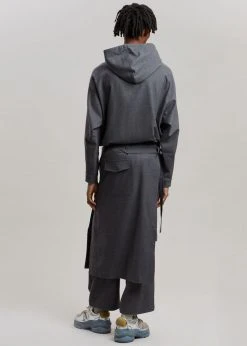 The Frankie Shop Men Keanu Wrap Pants - Charcoal