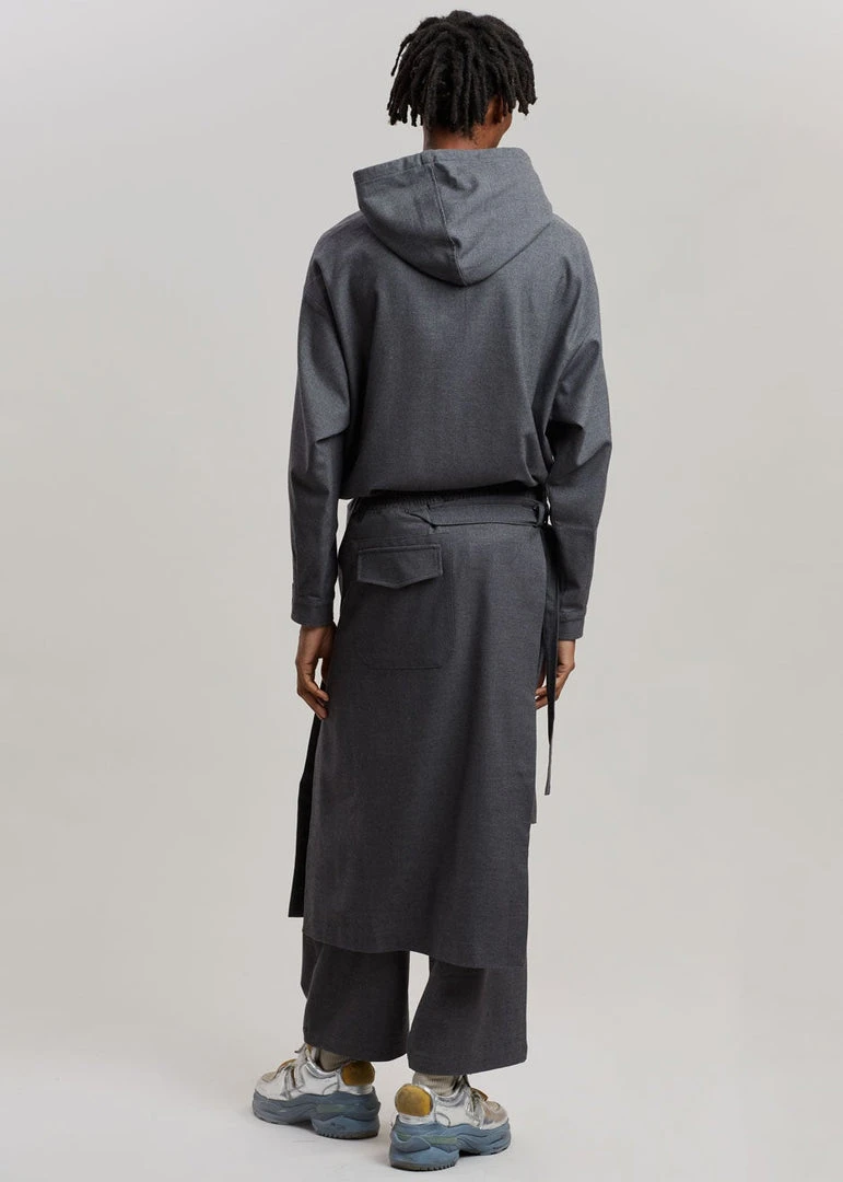 The Frankie Shop Men Keanu Wrap Pants - Charcoal