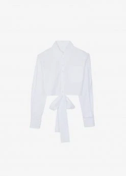 The Frankie Shop Kepa Padded Cropped Shirt - White