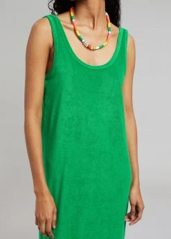 The Frankie Shop Kisu Terry Dress - Kelly Green