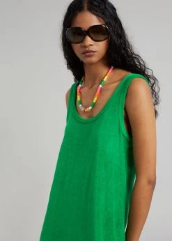 The Frankie Shop Kisu Terry Dress - Kelly Green