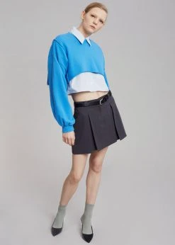 3.another Kitou Mini Skirt - Charcoal CLOTHING