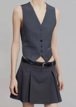 3.another Kitou Mini Skirt - Charcoal CLOTHING