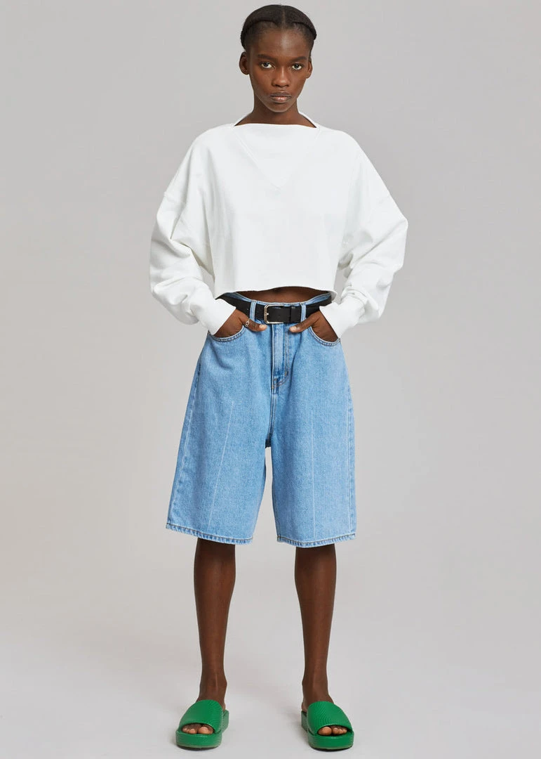 Lake Side Kyra Denim Short - Worn Wash CLOTHING
