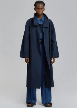 Breathe Laithe Trench Coat - Navy