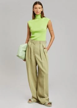 Paper Moon Lanna Turtleneck Knit Top - Lime