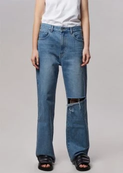 Blossom Laon Ripped Jeans - Worn Wash CLOTHING